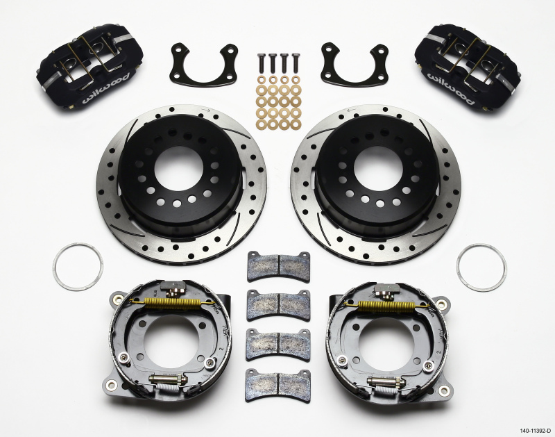 Wilwood Dynapro Low-Profile 11.00in P-Brake Kit Drilled New Big Ford 2.50in Off Staggerd Mount - 140-11392-D