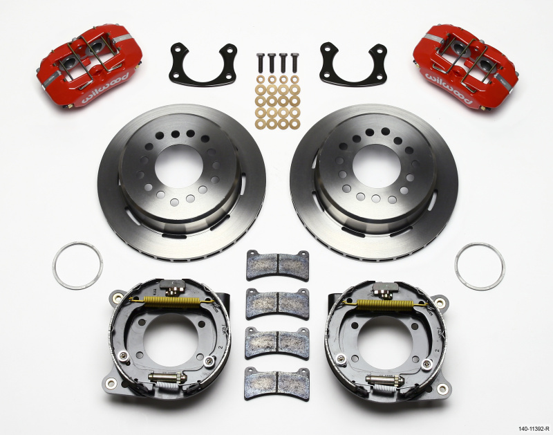 Wilwood Dynapro Low-Profile 11.00in P-Brake Kit - Red New Big Ford 2.50in Off Staggerd Mount - 140-11392-R