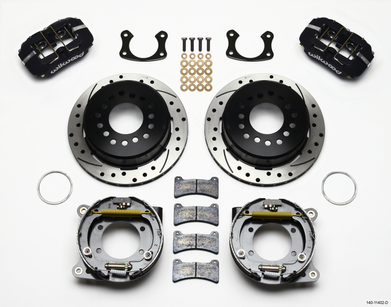 Wilwood Dynapro Low-Profile 11.00in P-Brake Kit Drilled New Big Ford 2.36in Offset - 140-11402-D