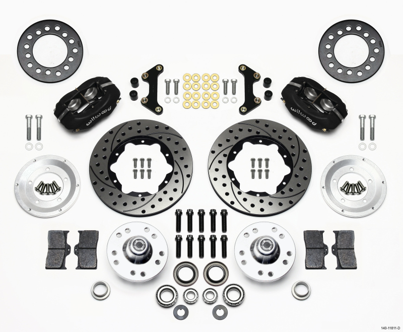 Wilwood Forged Dynalite Front Kit 11.00in Drilled 49-54 Chevy / 53-62 Corvette - 140-11811-D