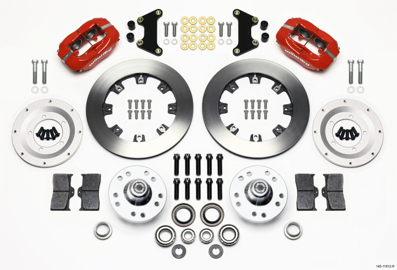 Wilwood Forged Dynalite Front Kit 12.19in Red 49-54 Chevy/53-62 Corvette (*Line Kit Needed*) - 140-11812-R