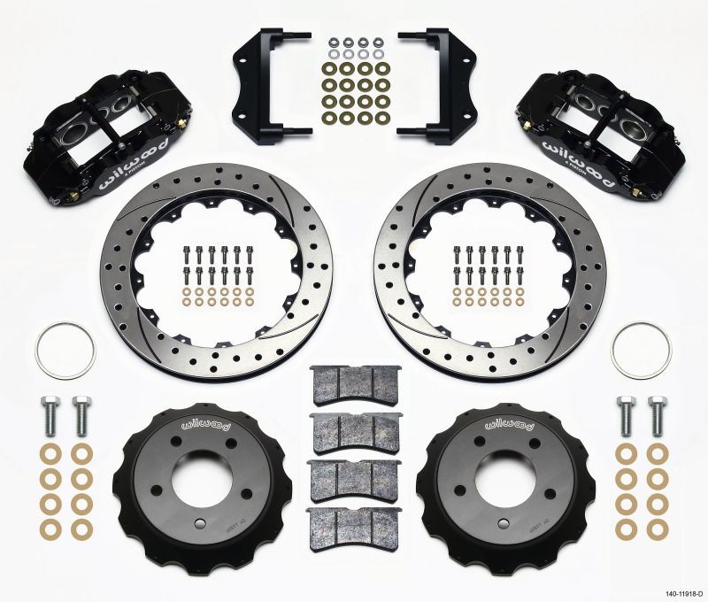 Wilwood Narrow Superlite 6R Front Hat Kit 12.88in Drilled 84-87 Corvette C4 - 140-11918-D