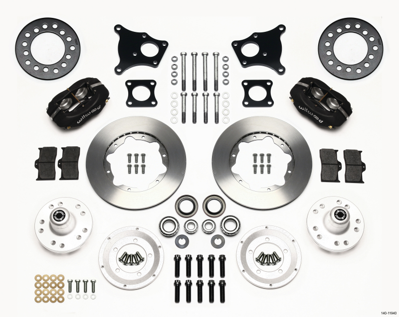 Wilwood Forged Dynalite Front Kit 11.00in AMC 71-76 OE Disc w/o Bendix Brakes - 140-11940