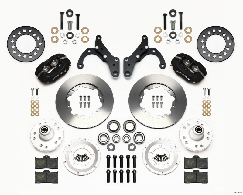 Wilwood Forged Dynalite Front Kit 11.00in 69-70 Impala Drum/Disc 69-82 Vette - 140-12040