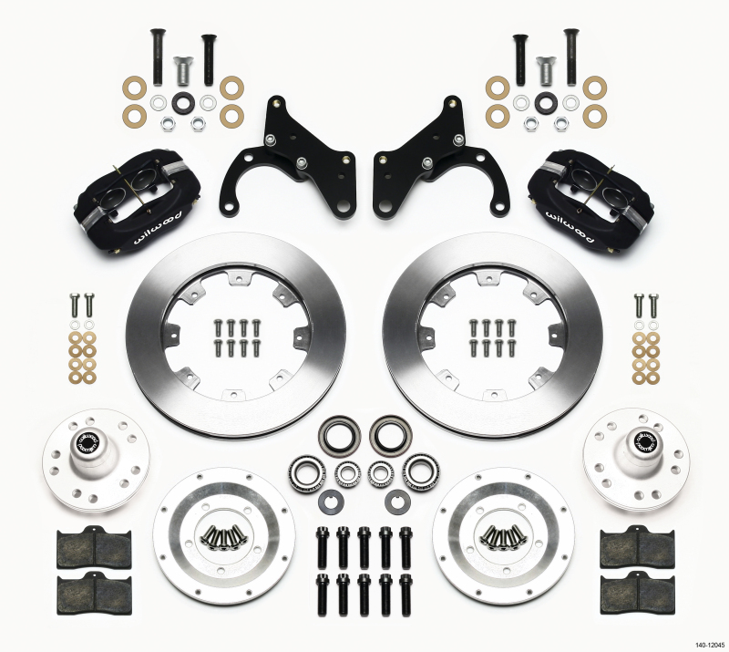 Wilwood Forged Dynalite Front Kit 12.19in 69-70 Impala Drum/Disc 69-82 Vette - 140-12045