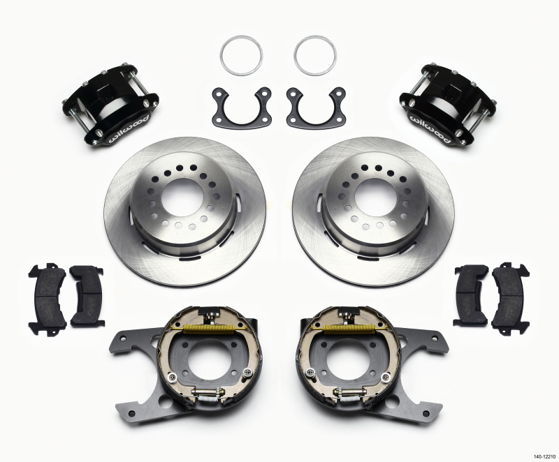 Wilwood D154 P/S Park Brake Kit Small Ford 2.66in Offset - 140-12210