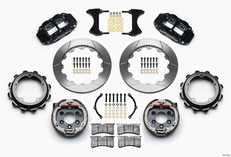 Wilwood Narrow Superlite 4R Rear P-Brk Kit 12.88in Strange Eng Floater 3.49in Offset - 140-12435