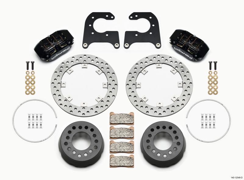 Wilwood Dynapro Lug Mount Single Rear Dynamic Kit SA Drilled 58-64 Olds/Pont 1/2in Studs - 140-12548-D