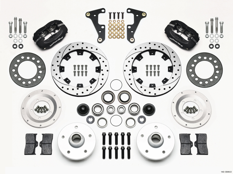 Wilwood Forged Dynalite Front Kit 11.75in Drilled 41-55 Cadillac - 140-12649-D