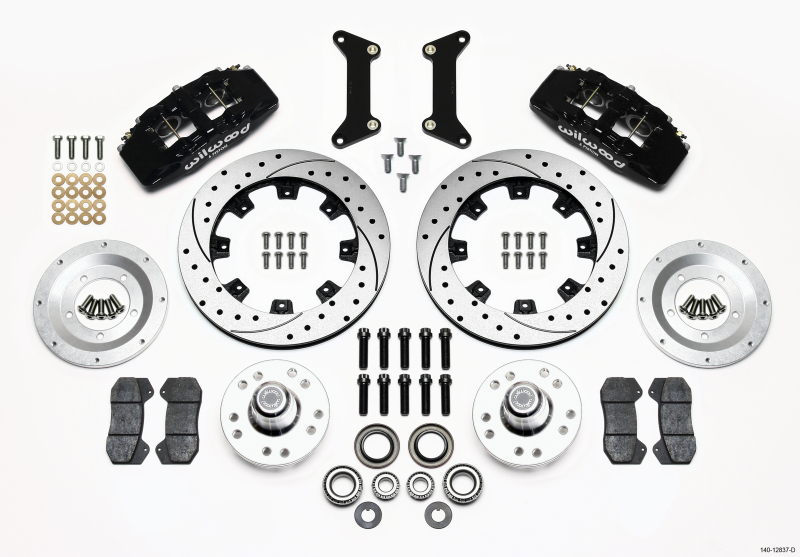 Wilwood Dynapro 6 Front Hub Kit 12.19in Drilled 79-87 GM G Body - 140-12837-D