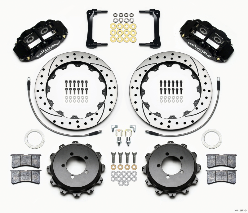 Wilwood Narrow Superlite 4R Rear Kit 12.88in Drilled 2012-Up Toyota / Scion FRS w/Lines - 140-12871-D