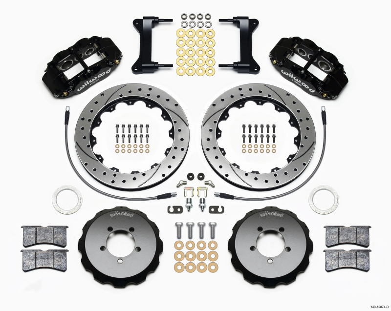 Wilwood Narrow Superlite 6R Front Hat Kit 13.06in Drilled 1999-2012 Subaru WRX w/Lines - 140-12874-D