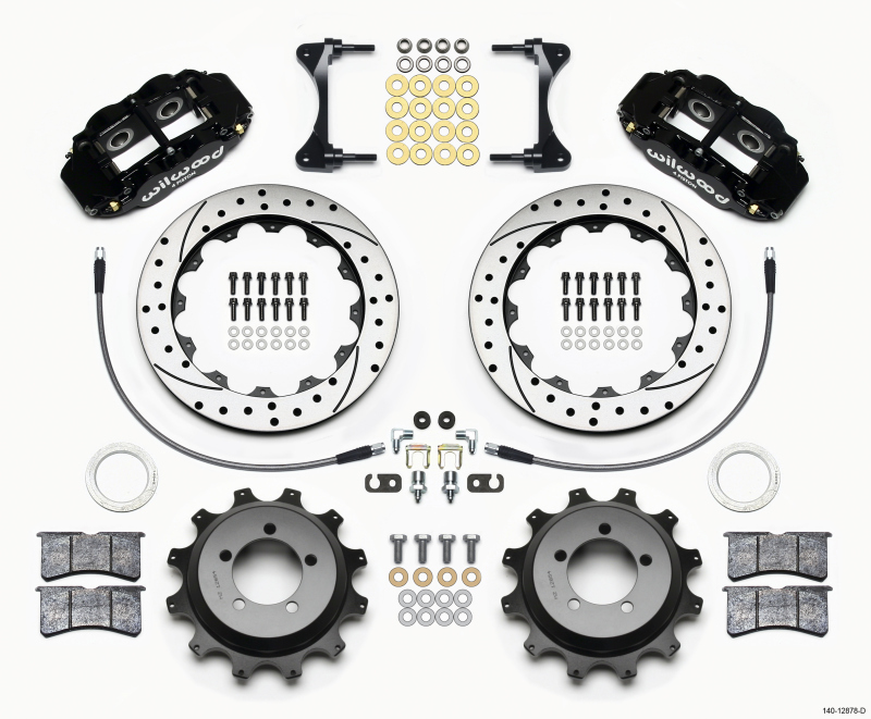 Wilwood Narrow Superlite 4R Rear Kit 12.88in Drilled 99-05 WRX / 99-07 Impreza - 140-12878-D