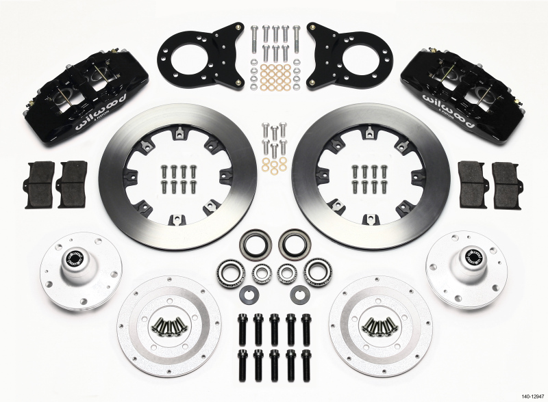 Wilwood Dynapro 6 Front Hub Kit 12.19in 1965-1969 Mustang Disc & Drum Spindle - 140-12947