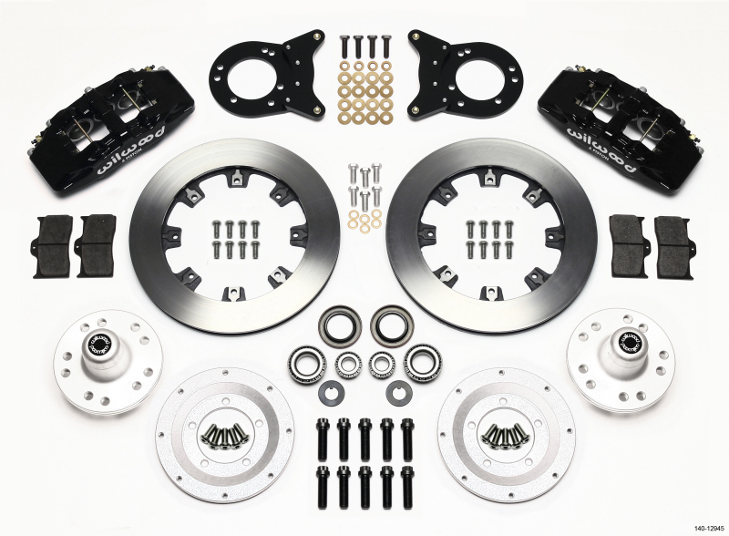 Wilwood Dynapro 6 Front Hub Kit 12.19in 1970-1973 Mustang Disc & Drum Spindle - 140-12945