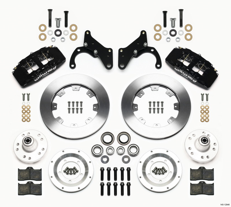 Wilwood Dynapro 6 Front Hub Kit 12.19in 69-70 Impala Drum/Disc 69-82 Vette - 140-12946