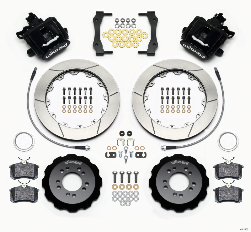 Wilwood Combination Parking Brake Rear Kit 12.88in 2013-Up Ford Focus ST w/ Lines - 140-13031