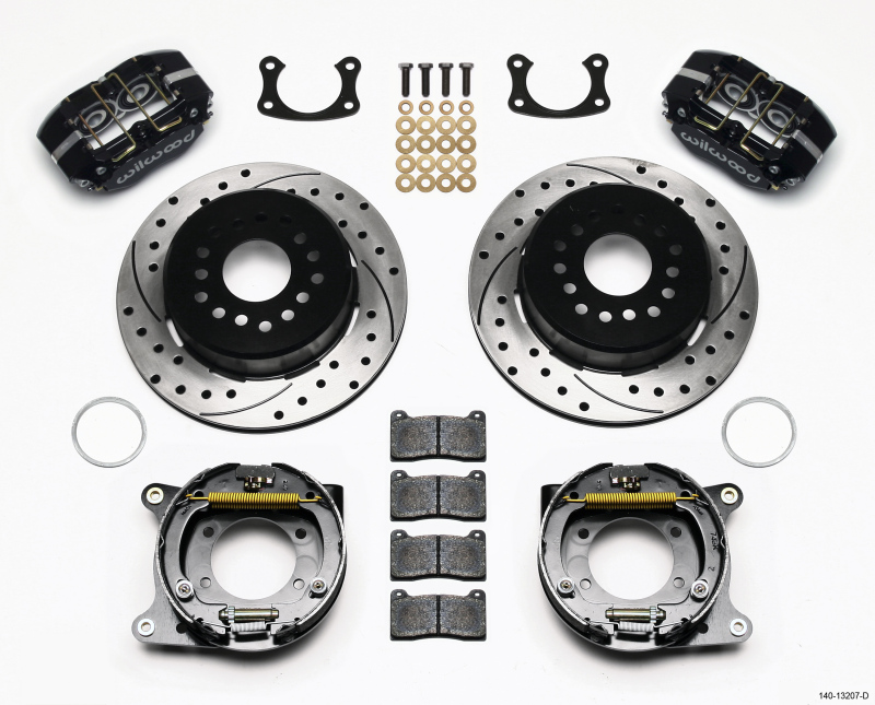 Wilwood Dynapro Dust-Boot P/S Park Brake Kit Drilled New Big Ford 2.50in Offset - 140-13207-D