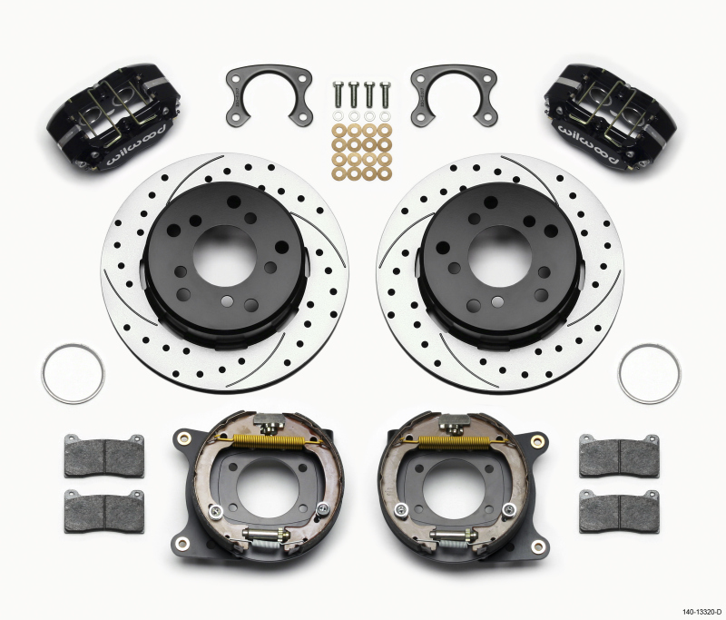 Wilwood Dynapro Lug Mount P/S Park Brake Kit Drilled Small Ford 2.36in Off Bronco 5 x 5.50 - 140-13320-D