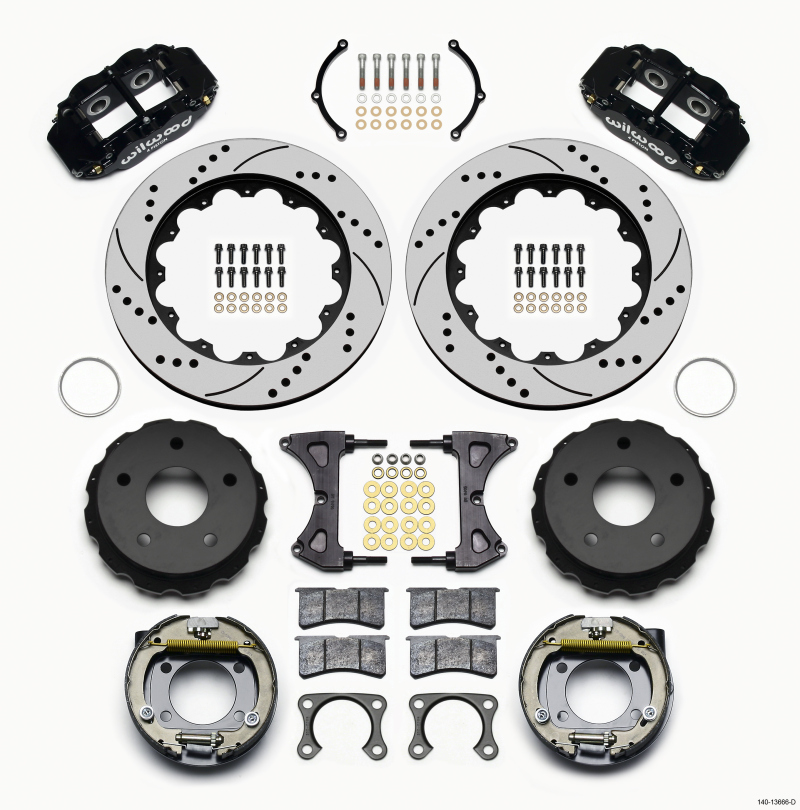 Wilwood Narrow Superlite 4R Rear P-Brk Kit 14.00in Drilled Big Ford New 2.38in Off Bronco 5 x 5.50 - 140-13666-D