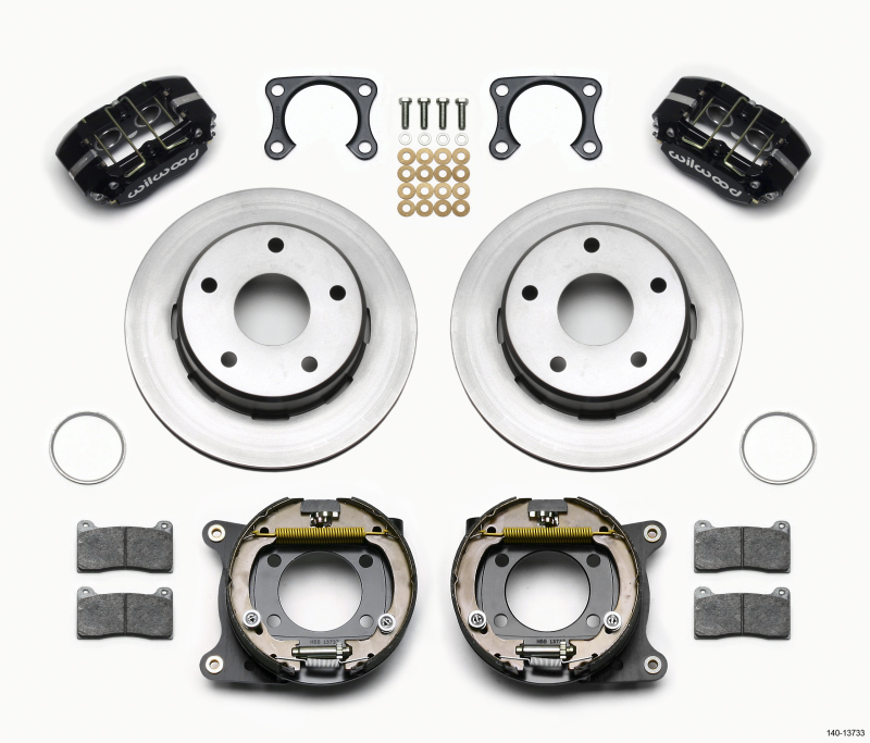 Wilwood Dynapro Lug Mount P/S Park Brake Kit Big Ford 2.00in Off Bronco 5 x 5.50 - 140-13733