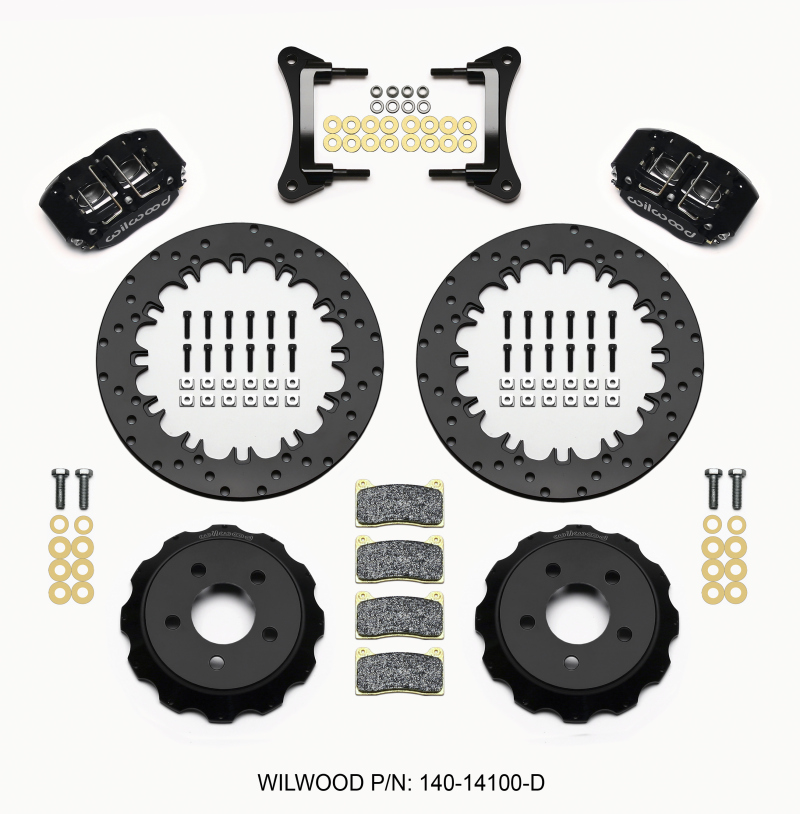 Wilwood Dynapro Radial Front Drag Kit 12.90in Drilled 2015-Up Mustang - 140-14100-D