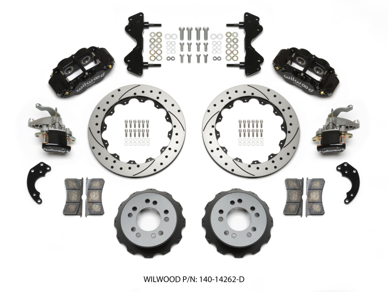 Wilwood Narrow Superlite 4R / MC4 Rear Kit 12.88 Drilled Currie Pro-Tour Unit Bearing Floater - 140-14262-D