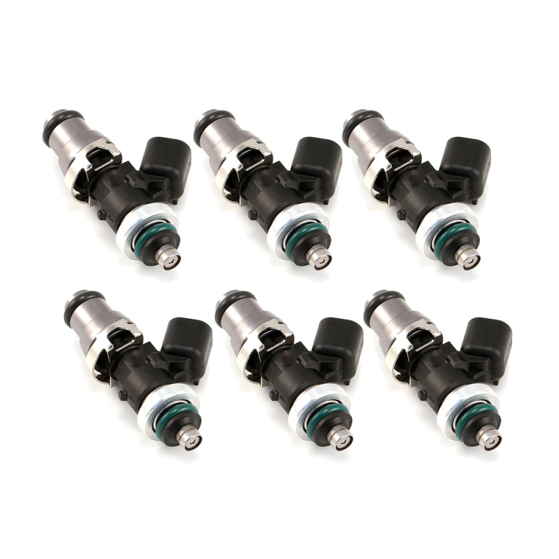 Injector Dynamics 1340cc Injectors-48mm Length-14mm Grey Top-14mm L O-Ring(R35 Low Spacer)(Set of 6) - 1300.48.14.R35.6