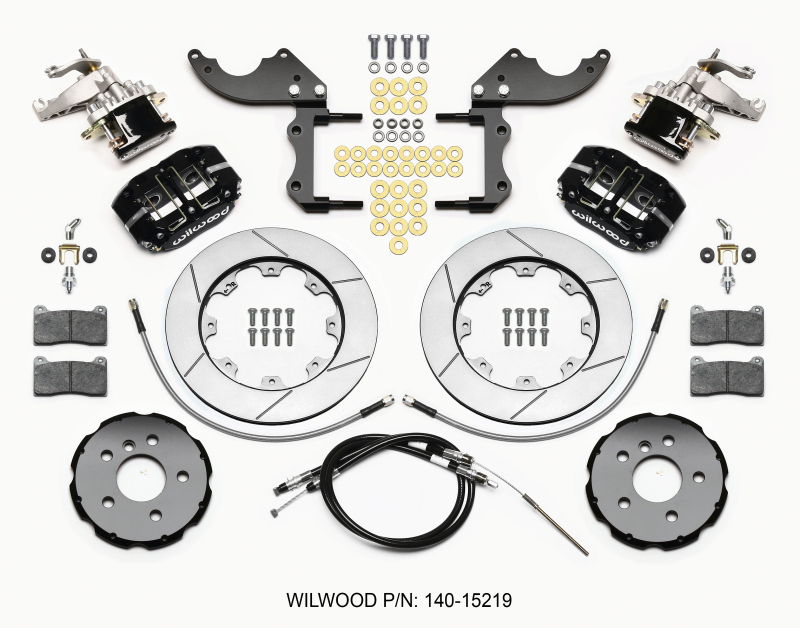 Wilwood Dynapro Radial4 / MC4 Rear Kit 12.19 2014-2015 Mini Cooper w/Lines & Cables - 140-15219