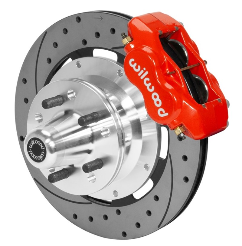 Wilwood Forged Dynalite Front Brake Kit 12.19in SRP Drilled/Slotted Rotor - Red - 140-15468-DR