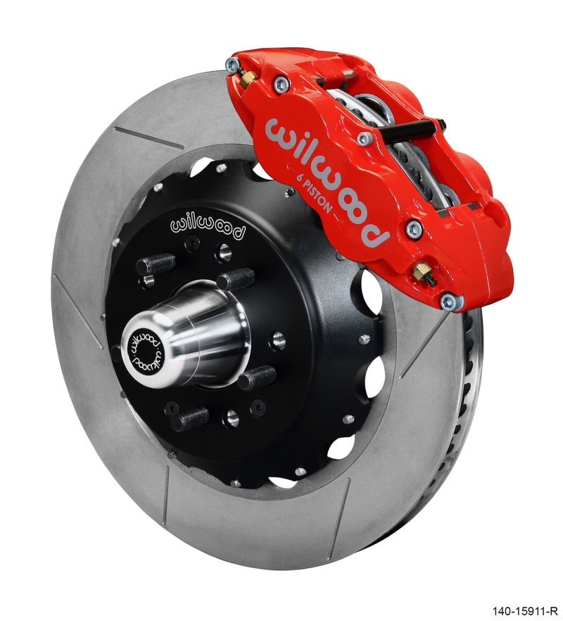 Wilwood Narrow Superlite 6R Front Big Brake Kit 14.00in GT competition Series Rotor - Red - 140-15911-R