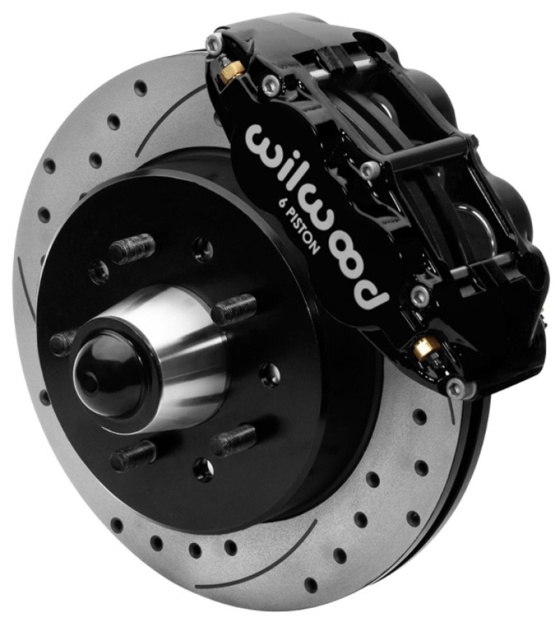 Wilwood Forged Narrow Superlite 6R Front Big Brake Kit 12.19in Drilled Rotors 88-98 C1500 - Black - 140-15948-D