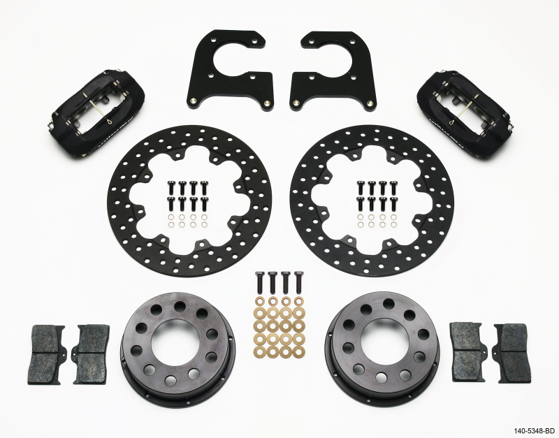 Wilwood Forged Dynalite Rear Drag Kit Drilled Rotor M-W/Lamb Ends .690in Studs - 140-5348-BD