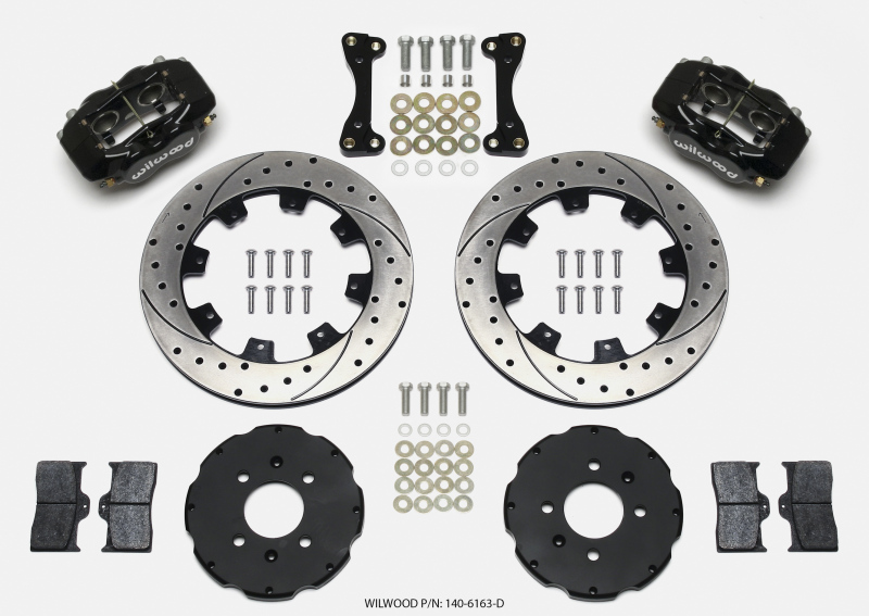 Wilwood Forged Dynalite Front Hat Kit 12.19in Drilled 94-01 Honda/Acura w/262mm Disc - 140-6163-D