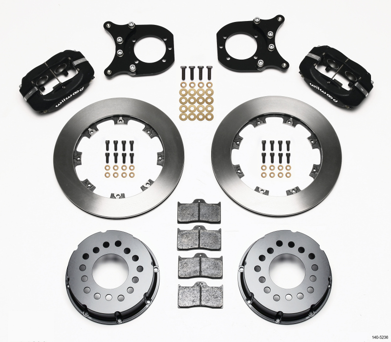 Wilwood Forged Dynalite P/S Rear Kit Chev 12 Bolt w/Clip Eliminator - 140-5236-B