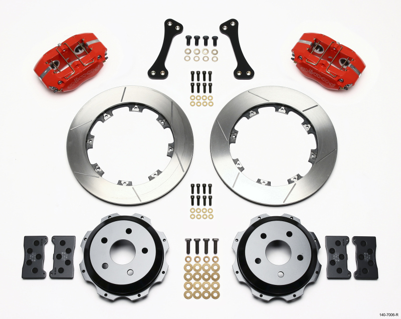 Wilwood Dynapro Rear Kit 12.19in Red Subaru Impreza WRX - 140-7006-R