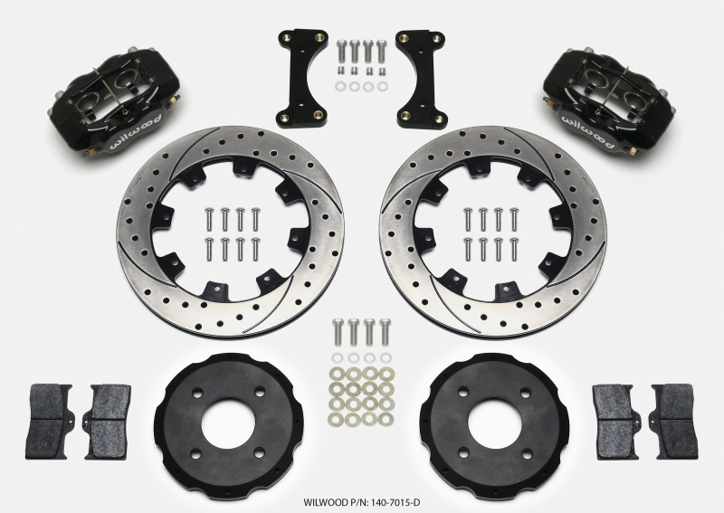 Wilwood Forged Dynalite Front Hat Kit 12.19in Drilled 2002 Mitsubishi Lancer - 140-7015-D