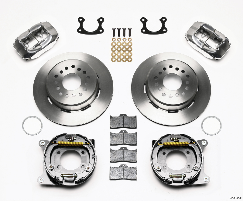 Wilwood Forged Dynalite P/S Park Brake Kit Polished Small Ford 2.66in Offset - 140-7143-P