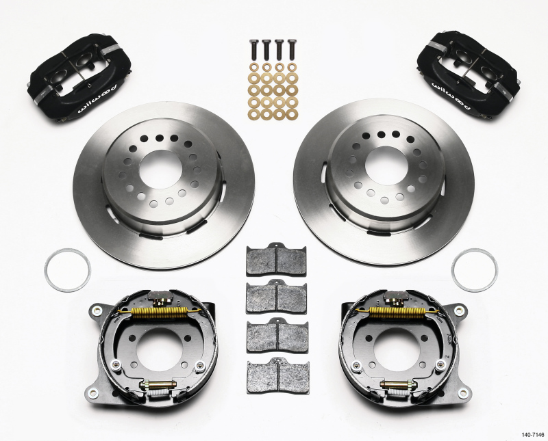 Wilwood Forged Dynalite P/S Park Brake Kit Ford 8.8 w/2.5in Offset-5 Lug - 140-7146