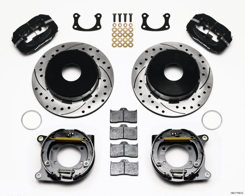 Wilwood Forged Dynalite P/S Park Brake Kit Drilled Big Ford New 2.50in Offset Currie Blank - 140-7150-D