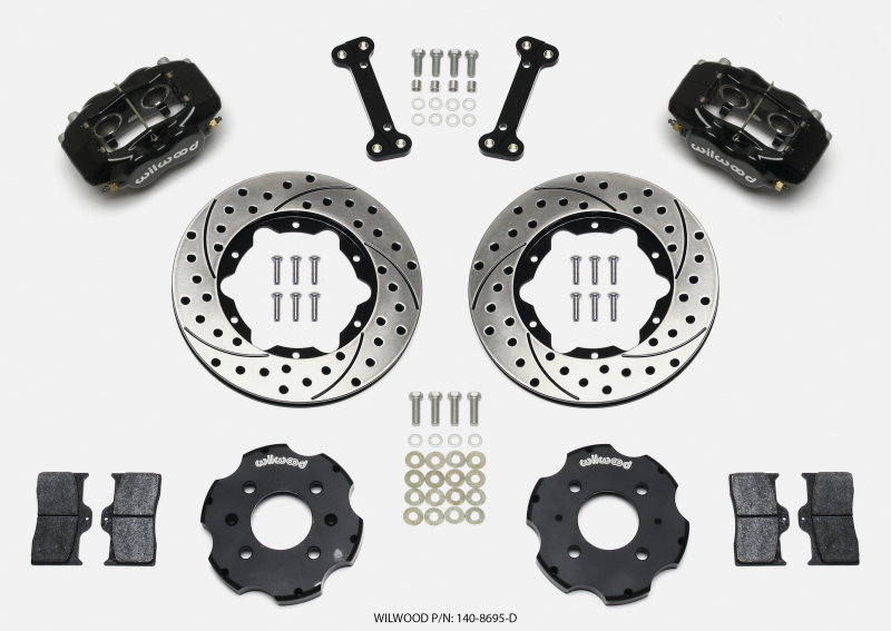 Wilwood Forged Dynalite Front Hat Kit 11.00in Drilled Integra/Civic w/Fac.240mm Rtr - 140-8695-D