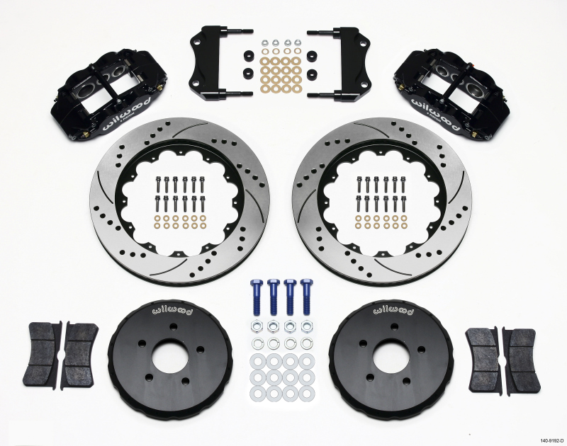 Wilwood Narrow Superlite 6R Front Hat Kit 14.00in Drilled Nissan 350Z/Fiti G35 - 140-9192-D