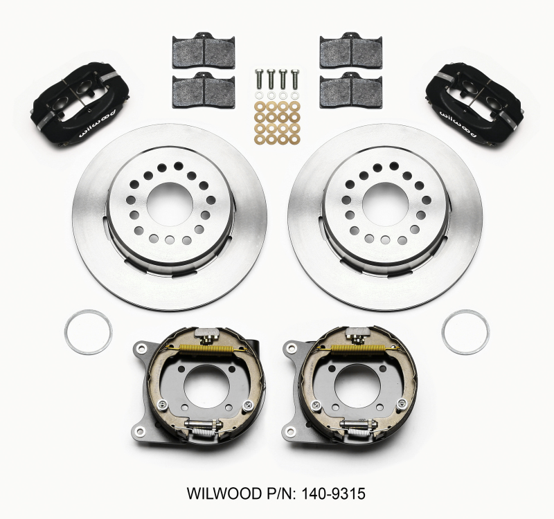 Wilwood Forged Dynalite P/S Park Brake Kit 12 Bolt 2.75in offset Staggered Shock - 140-9315