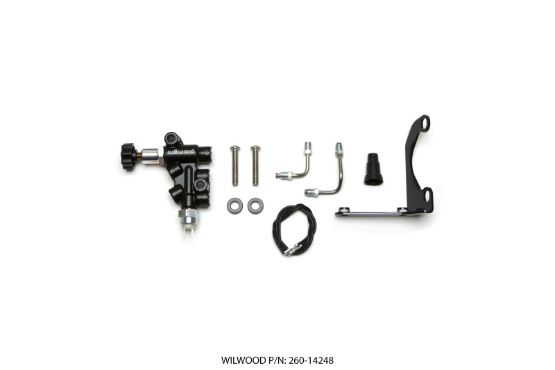 Wilwood Tandem Remote Master Cylinder Mounting Bracket L/H Kit w/ Prop Valve - 260-14248