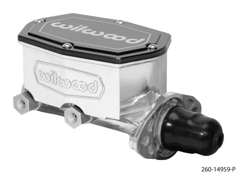 Wilwood Compact Tandem Master Cylinder - 1in Bore - w/Pushrod (Ball Burnished) - 260-14959-P