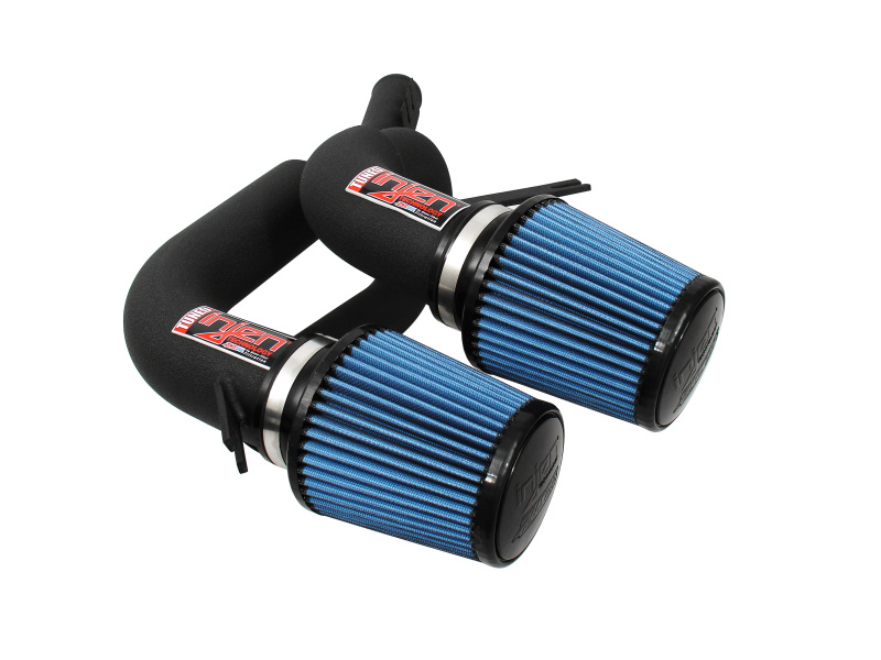 Injen 08-09 535i E60 3.0L L6 Twin intake & AMSOIL Filters Wrinkle Black Short Ram Intake - SP1130WB