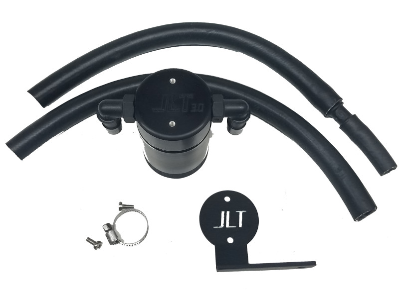 J&L 13-18 Ford Focus ST Front Oil Separator 3.0 - Black Anodized - 3021F-B