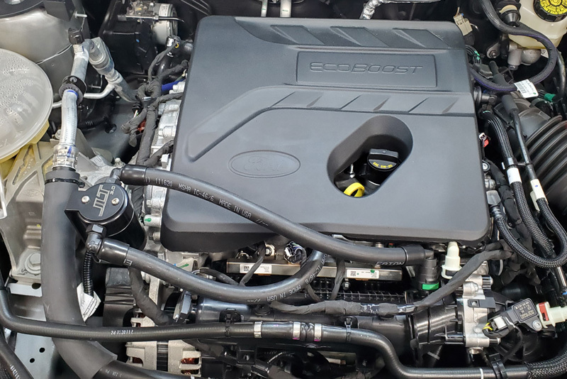 J&amp;L 2021-2022 Ford Bronco 1.5L EcoBoost Passenger Side Oil Separator 3.0 - Black Anodized - 3043P-B