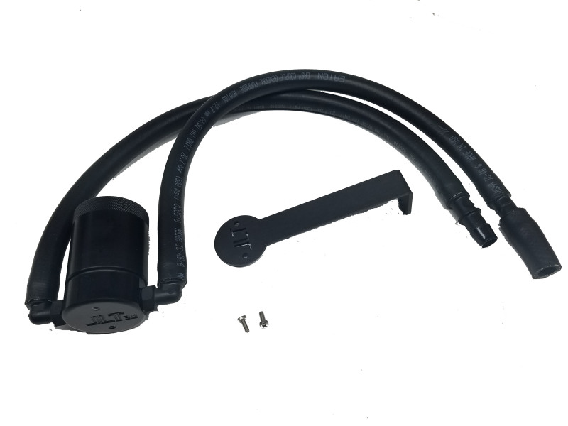 J&L 12-17 Jeep Wrangler JK 3.6L Passenger Side Oil Separator 3.0 - Black Anodized - 3064D-B