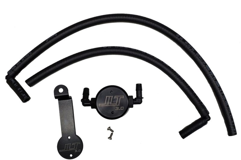 J&amp;L 05-22 Toyota 4Runner 4.0L Driver Side Oil Separator 3.0 - Black Anodized - 3107D-B